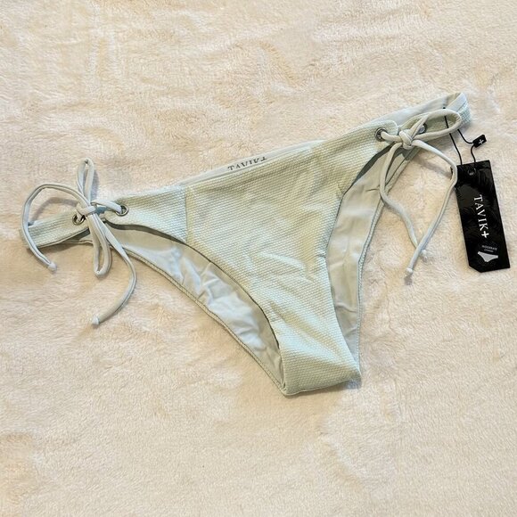 NWT Tavik Ricci Bottom Glossy Pique Adjustable Tie Sides in Light Blue - Medium - Picture 1 of 7